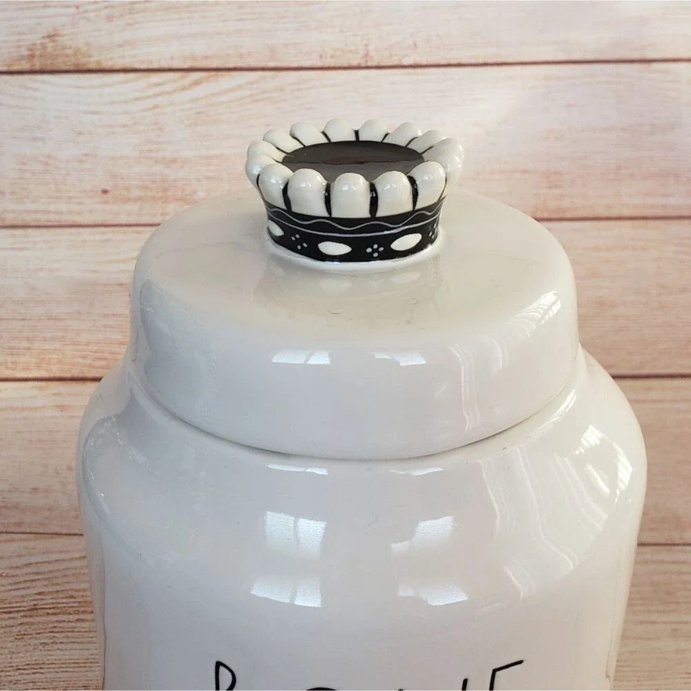 NEW Rae Dunn Bone Appetit Ceramic Dog Treat Canister